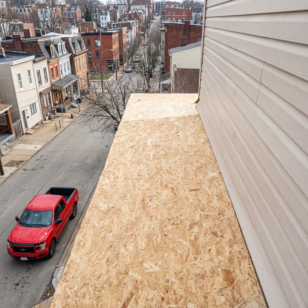Before: Roof section