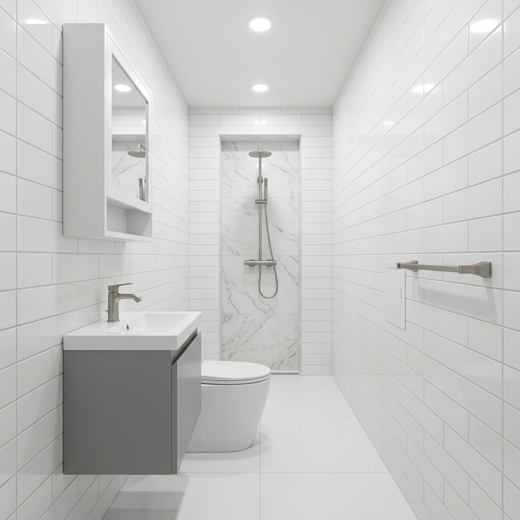 After: Bathroom storage